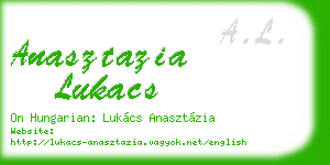 anasztazia lukacs business card
