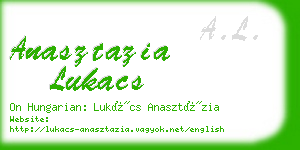 anasztazia lukacs business card